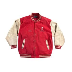 Vintage Cincinnati Bearcats Varsity Jacket Mens XL Red Wool Leather Collegiate